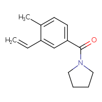 Chemical structure of 1-(3-ethenyl-4-methylbenzoyl)pyrrolidine - CSSB02520895963