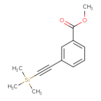 Chemical structure of methyl 3-[2-(trimethylsilyl)ethynyl]benzoate - CSSB00010133022