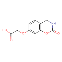 Chemical structure of 2-[(2-oxo-3,4-dihydro-2H-1,3-benzoxazin-7-yl)oxy]acetic acid - CSSB21069014113