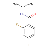 Chemical structure of 2,4-difluoro-N-(propan-2-yl)benzamide - CSSB00000157594