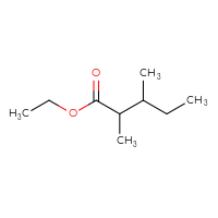 Chemical structure of ethyl 2,3-dimethylpentanoate - CSSB00000082635