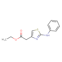 Chemical structure of ethyl 2-[2-(phenylamino)-1,3-thiazol-4-yl]acetate - CSSB00025727227