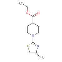 Chemical structure of ethyl 1-(4-methyl-1,3-thiazol-2-yl)piperidine-4-carboxylate - CSSB00005592856