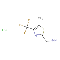 Chemical structure of 1-[5-methyl-4-(trifluoromethyl)-1,3-thiazol-2-yl]methanamine hydrochloride - CSSB14849113768