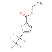 Chemical structure of ethyl 5-(1,1,2,2,2-pentafluoroethyl)thiophene-2-carboxylate - CSSB04247928601