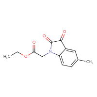 Chemical structure of ethyl 2-(5-methyl-2,3-dioxo-2,3-dihydro-1H-indol-1-yl)acetate - CSSB00000596526