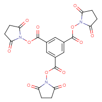 Chemical structure of 1,3,5-tris(2,5-dioxopyrrolidin-1-yl) benzene-1,3,5-tricarboxylate - CSSB00134616197