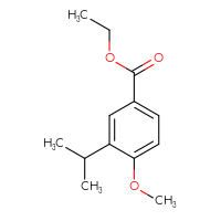 Chemical structure of ethyl 4-methoxy-3-(propan-2-yl)benzoate - CSSB00045828400