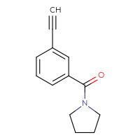Chemical structure of 1-(3-ethynylbenzoyl)pyrrolidine - CSSB00160567895