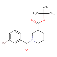 Chemical structure of tert-butyl 1-(3-bromobenzoyl)piperidine-3-carboxylate - CSSB00711362517