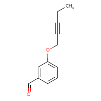 Chemical structure of 3-(pent-2-yn-1-yloxy)benzaldehyde - CSSB00156016641