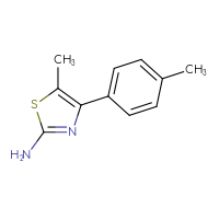 Chemical structure of 5-methyl-4-(4-methylphenyl)-1,3-thiazol-2-amine - CSSB00000168878
