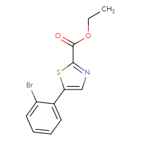 Chemical structure of ethyl 5-(2-bromophenyl)-1,3-thiazole-2-carboxylate - CSSB00020649178