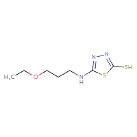 Chemical structure of 5-[(3-ethoxypropyl)amino]-1,3,4-thiadiazole-2-thiol - CSSB00000215619