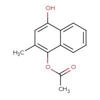 Chemical structure of 4-hydroxy-2-methylnaphthalen-1-yl acetate - CSSB00000066847