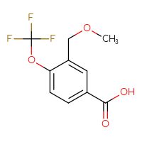 Chemical structure of 3-(methoxymethyl)-4-(trifluoromethoxy)benzoic acid - CSSB21103687621