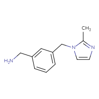 Chemical structure of 1-{3-[(2-methyl-1H-imidazol-1-yl)methyl]phenyl}methanamine - CSSB00000737406