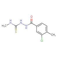 Chemical structure of 3-chloro-4-methyl-N-[(methylcarbamothioyl)amino]benzamide - CSSB00000062534