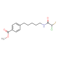 Chemical structure of methyl 4-[5-(2-chloro-2-fluoroacetamido)pentyl]benzoate - CSSB21332055098