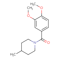 Chemical structure of 1-(3,4-dimethoxybenzoyl)-4-methylpiperidine - CSSB00046080475