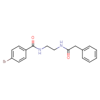 Chemical structure of N-{2-[(4-bromophenyl)formamido]ethyl}-2-phenylacetamide - CSSB00105865947