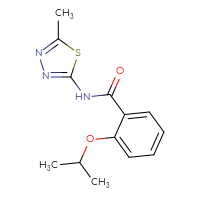 Chemical structure of N-(5-methyl-1,3,4-thiadiazol-2-yl)-2-(propan-2-yloxy)benzamide - CSSB02016372974
