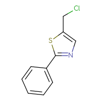 Chemical structure of 5-(chloromethyl)-2-phenyl-1,3-thiazole - CSSB00000180200