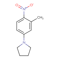 Chemical structure of 1-(3-methyl-4-nitrophenyl)pyrrolidine - CSSB00011381768