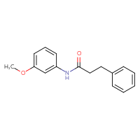 Chemical structure of N-(3-methoxyphenyl)-3-phenylpropanamide - CSSB00046141084