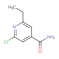 Chemical structure of 2-chloro-6-ethylpyridine-4-carboxamide - CSSB00012002537