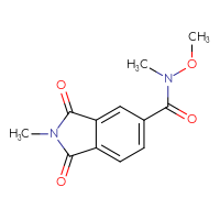 Chemical structure of N-methoxy-N,2-dimethyl-1,3-dioxo-2,3-dihydro-1H-isoindole-5-carboxamide - CSSB00103756688