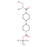 Chemical structure of tert-butyl 4-{4-[methoxy(methyl)carbamoyl]cyclohexyl}piperidine-1-carboxylate - CSSB21151589660