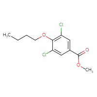 Chemical structure of methyl 4-butoxy-3,5-dichlorobenzoate - CSSB06645076860