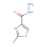 Chemical structure of 2-iodo-1,3-thiazole-4-carbohydrazide - CSSB06881279385