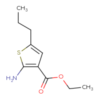 Chemical structure of ethyl 2-amino-5-propylthiophene-3-carboxylate - CSSB00011278148
