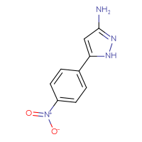 Chemical structure of 5-(4-nitrophenyl)-1H-pyrazol-3-amine - CSSB00021928090