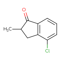 Chemical structure of 4-chloro-2-methyl-2,3-dihydro-1H-inden-1-one - CSSB00012105453