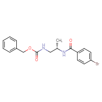 Chemical structure of benzyl N-[(2S)-2-[(4-bromophenyl)formamido]propyl]carbamate - CSSB09080761261