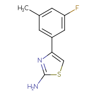 Chemical structure of 4-(3-fluoro-5-methylphenyl)-1,3-thiazol-2-amine - CSSB00012274321