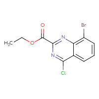 Chemical structure of ethyl 8-bromo-4-chloroquinazoline-2-carboxylate - CSSB00103153356
