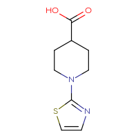 Chemical structure of 1-(1,3-thiazol-2-yl)piperidine-4-carboxylic acid - CSSB00000229884