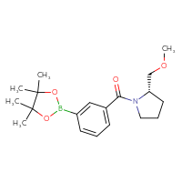 Chemical structure of (2S)-2-(methoxymethyl)-1-[3-(4,4,5,5-tetramethyl-1,3,2-dioxaborolan-2-yl)benzoyl]pyrrolidine - CSSB02229497219