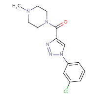 Chemical structure of 1-[1-(3-chlorophenyl)-1H-1,2,3-triazole-4-carbonyl]-4-methylpiperazine - CSSS00046448129
