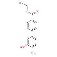 Chemical structure of ethyl 3'-hydroxy-4'-methyl-[1,1'-biphenyl]-4-carboxylate - CSSB00150706068