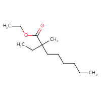 Chemical structure of ethyl 2-ethyl-2-methyloctanoate - CSSB00157628523
