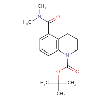 Chemical structure of tert-butyl 5-(dimethylcarbamoyl)-1,2,3,4-tetrahydroquinoline-1-carboxylate - CSSB02087365920