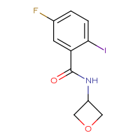 Chemical structure of 5-fluoro-2-iodo-N-(oxetan-3-yl)benzamide - CSSB01992635109