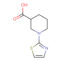Chemical structure of 1-(1,3-thiazol-2-yl)piperidine-3-carboxylic acid - CSSB00000751304