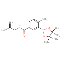 Chemical structure of 4-methyl-N-(2-methylprop-2-en-1-yl)-3-(4,4,5,5-tetramethyl-1,3,2-dioxaborolan-2-yl)benzamide - CSSB00169494707