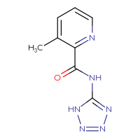 Chemical structure of 3-methyl-N-(1H-1,2,3,4-tetrazol-5-yl)pyridine-2-carboxamide - CSSB00010273589